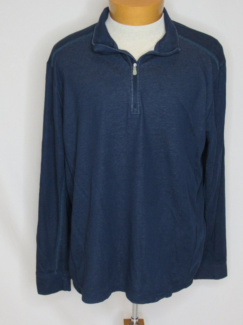 Tommy Bahama Blue 1/2 Zip Lightweight Long Sleeve Pullover Men's L Large